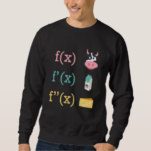 Sweatshirt Math Fun Vache Lait Fromage Dérivé Infinity Calc