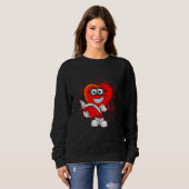 Sweatshirt Math Is My Love Heart Shape Mathematics Enseignant (Devant entier)