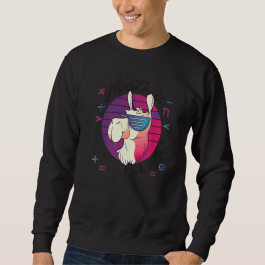 Sweatshirt Math is No ProbLlama Math Llama Enseignant (Devant)