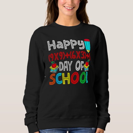 Sweatshirt Math Joyeux 100 Jours D'École 100E Jour Enseignant (Devant)