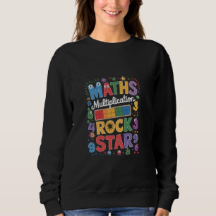 Sweatshirt Math Multiplication Rock Star - Amusant apprentiss