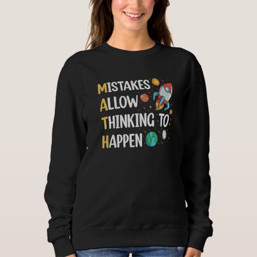 Sweatshirt Math Study Guide Teacher Mistakes Allow Thinking T (Devant)