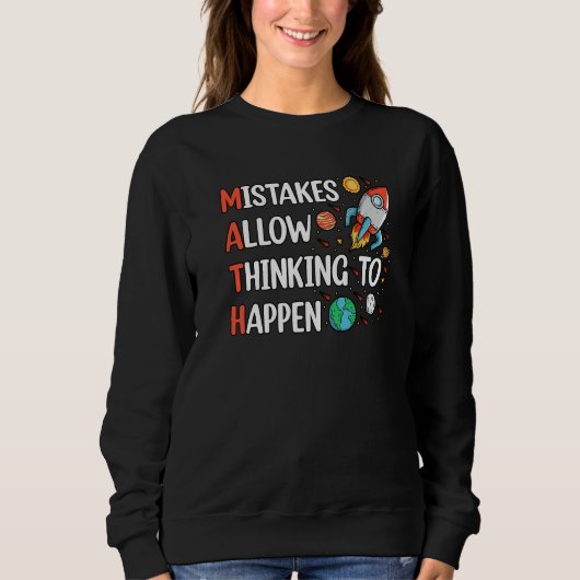 Sweatshirt Math Study Guide Teacher Mistakes Allow Thinking T (Devant)
