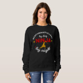 Sweatshirt Mathématicien De Jour Ninja De Nuit Professeur De (Devant entier)
