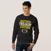 Sweatshirt Matthew Freakin' Stafford Numéro 9 (Devant entier)