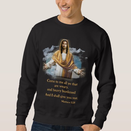 Sweatshirt Matthieu Bible verset 11:28 (Devant)