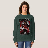Sweatshirt Maudit – Graphisme de guerrier katana de style ani (Devant entier)