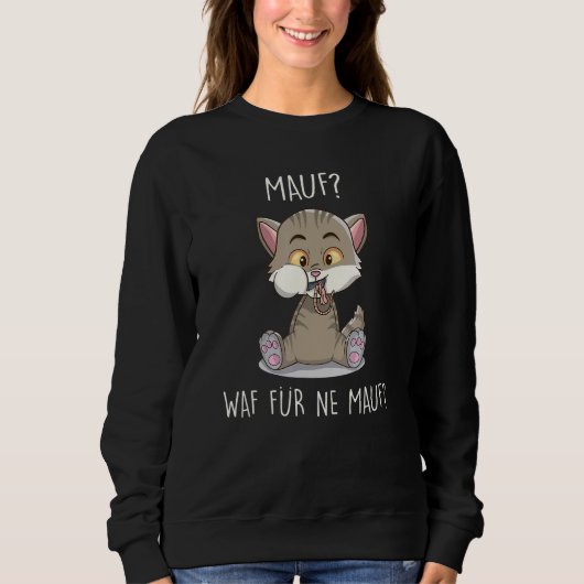 Sweatshirt Mauf Waf Pour Ne Mauf Propriétaires De Chat Pet Fa (Devant)