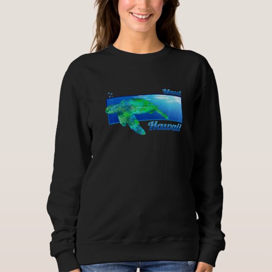 Sweatshirt Maui Hawaii nage Honu (Devant)