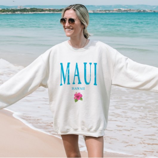 Sweatshirt Maui Hawaii Vacances Grunge