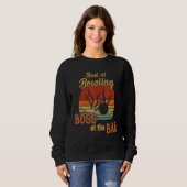 Sweatshirt Mauvais À Bowling Boss Au Bar Retro Bowling (Devant entier)