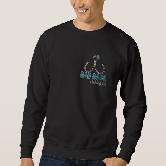 Sweatshirt Mauvais Dass Wishin' J'Étais Pêcheur Papa ( 2 SID (Devant)
