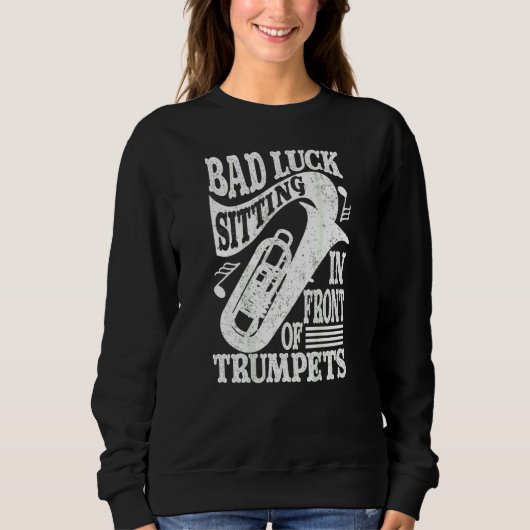 Sweatshirt Mauvaise Chance Assis Devant Les Trompettes (Devant)