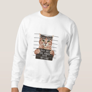Sweatshirt mauvaise conception du chat mignon design chats