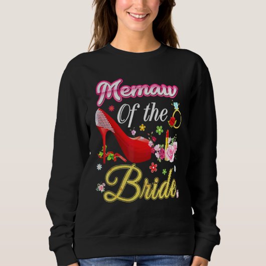 Sweatshirt Maw De La Mariée Joyeuse Mariage Flower Rose Chaus (Devant)