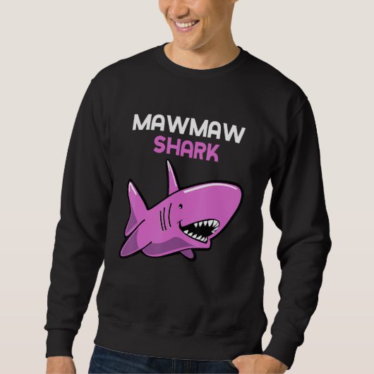 Sweatshirt MawMaw Shark Funny Family Maw-Maw (Devant)