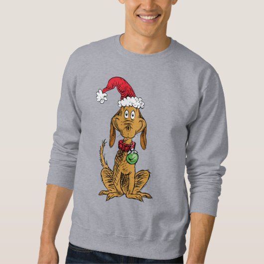 Sweatshirt Max the Dog in Santa Hat (Devant)
