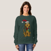 Sweatshirt Max the Dog in Santa Hat (Devant entier)
