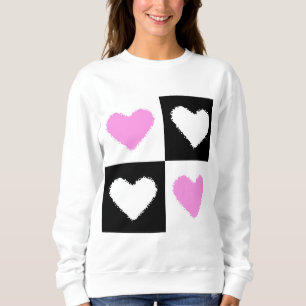 Sweatshirt Mazipoodles Coeurs Résumé Rose