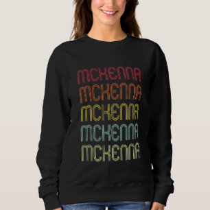 Sweatshirt Mckenna Retro Wordmark Motif Vintage Personnaliser