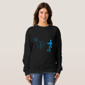 Sweatshirt ME@ blue ball goal heart   blue goal (Devant entier)