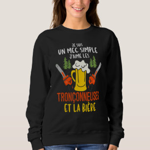 Sweatshirt Mec Simple Chainsaw Bière Journal & Forêt