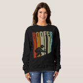 Sweatshirt Mécanicien Et Entrepreneur De Toits Rétro (Devant entier)