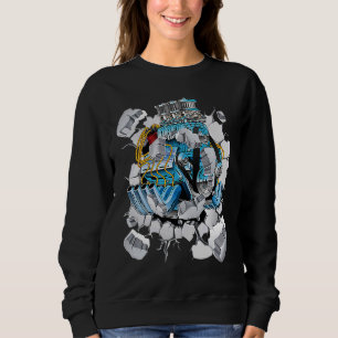 Sweatshirt Mécanique de course de dragsters moteur de voiture
