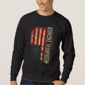 Sweatshirt Mechanical Engineer 4th July US Flag Patriotic Eng (Devant)