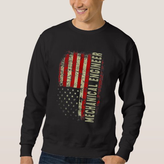Sweatshirt Mechanical Engineer 4th July US Flag Patriotic Eng (Devant)
