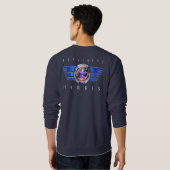 Sweatshirt Médaillon d'aile/timbre à double face Harris-Walz (Dos entier)