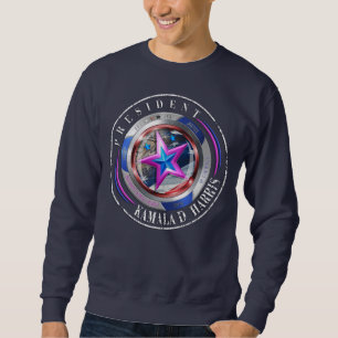 Sweatshirt Médaillon d'aile/timbre à double face Harris-Walz