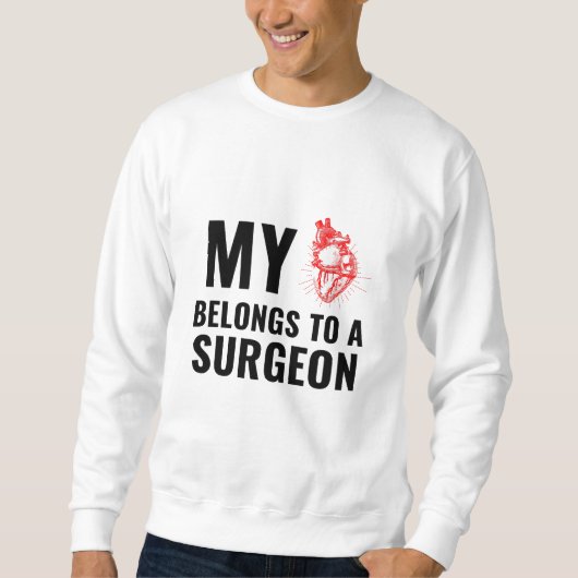 Sweatshirt Médecin chirurgien coeur drôle (Devant)