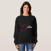 Sweatshirt Médecine coeur stéthoscope cadeau médecin (Devant entier)