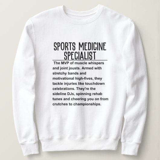 Sweatshirt Médecine du sport (Design devant)