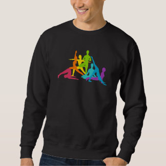 Sweatshirt Méditation de Yoga Arc-en-ciel Poses méditant Yogi