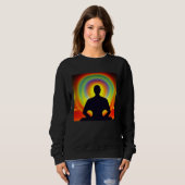 Sweatshirt Meditation Enlightment Spiritual Yoga Transcendent (Devant entier)