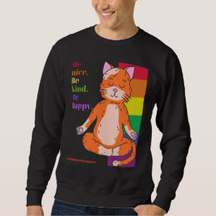 Sweatshirt Méditation Minutieuse Chats Arc-en-ciel Aimer Kind