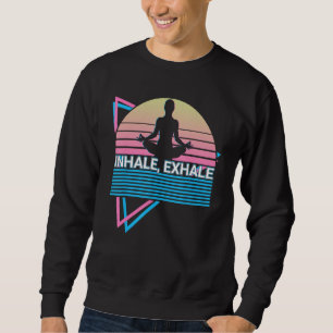 Sweatshirt Méditation Yoga Rétro Inspiration Expiration