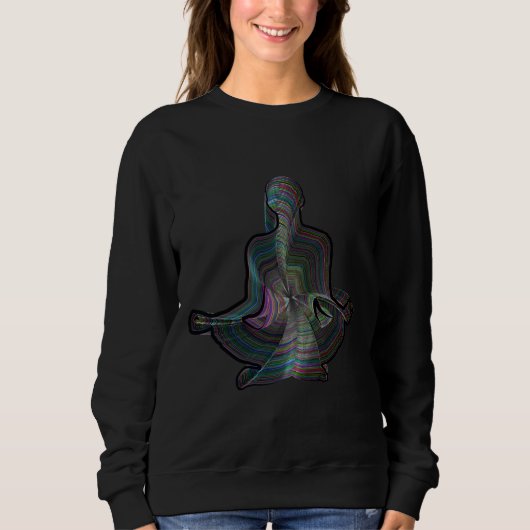 Sweatshirt Méditation Yoga Silhouette Ligne Relaxée (Devant)