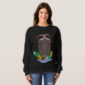 Sweatshirt Méditer la Sloth (Devant entier)