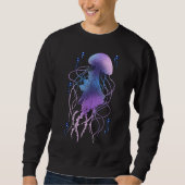 Sweatshirt Méduse Éthérée Violet Bleu (Devant)