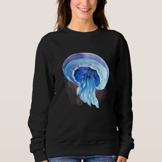 Sweatshirt Méduses à l'aquarelle, créatures des profondeurs d (Devant)