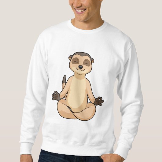 Sweatshirt Meerkat à la méditation de Yoga (Devant)