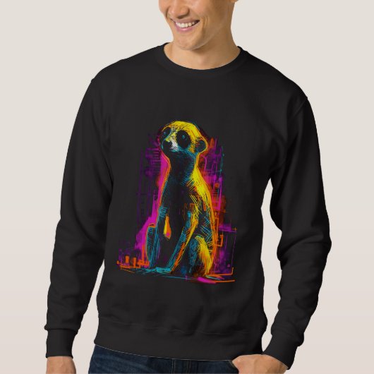 Sweatshirt Meerkat Artwork - Animal Art Meerkat (Devant)