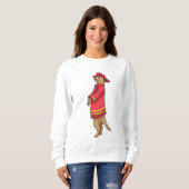 Sweatshirt Meerkat as Firefighter with Helmet (Devant entier)