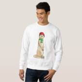 Sweatshirt Meerkat avec Casquette et Écharpe (Devant entier)