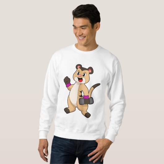 Sweatshirt Meerkat avec Dumbbell (Devant entier)