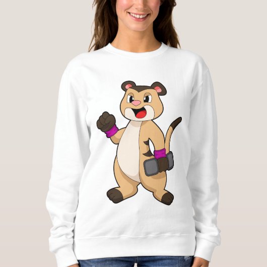 Sweatshirt Meerkat avec Dumbbell (Devant)