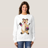 Sweatshirt Meerkat avec Dumbbell (Devant entier)